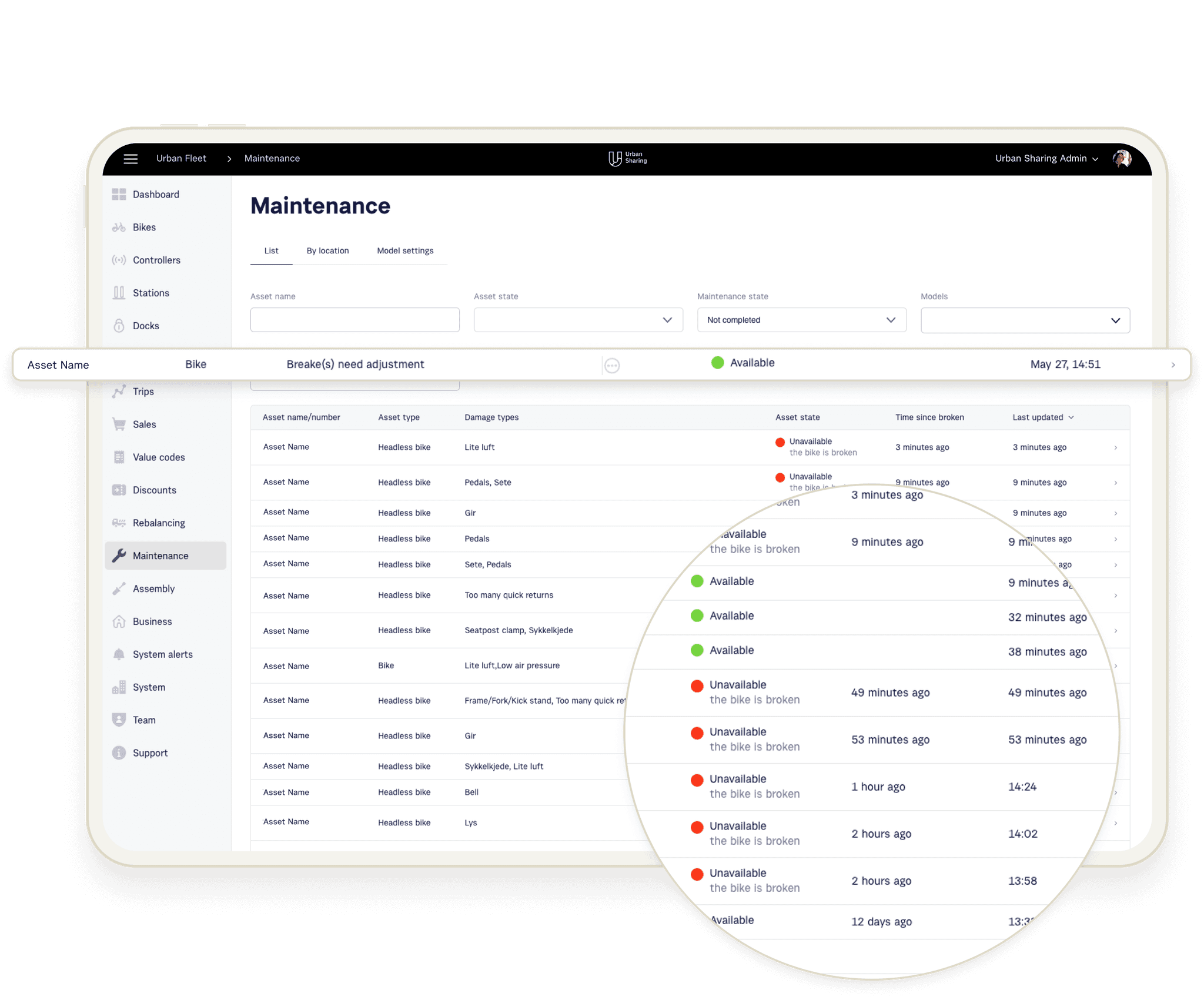 Urban Fleet App UI illustration